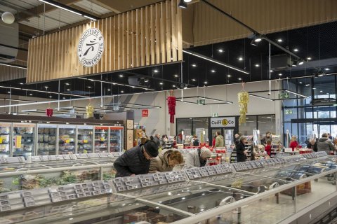 Indoors, Shop, Person.