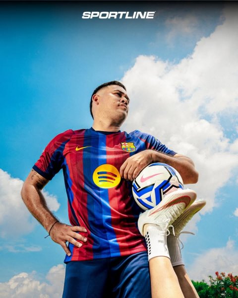 Soccer Ball, Rugby Ball, Shoe. Text: SPORTLINE
