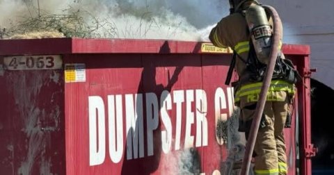 Fire, E-scooter, Worker. Text: 4-063