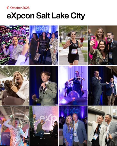 Purple, Person, Woman. Text: October 2026 eXpcon Salt Lake City exp 87 exp exp