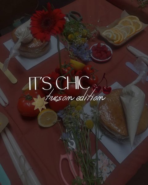 Meal, Table, Dining Table. Text: IT'S CHIC