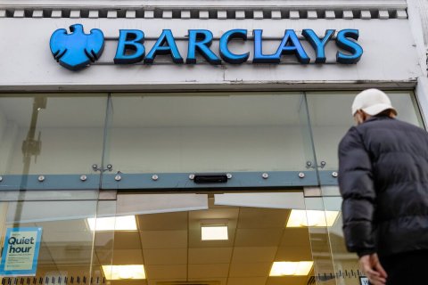 Adult, Man, Person. Text: BARCLAYS Quiet hour