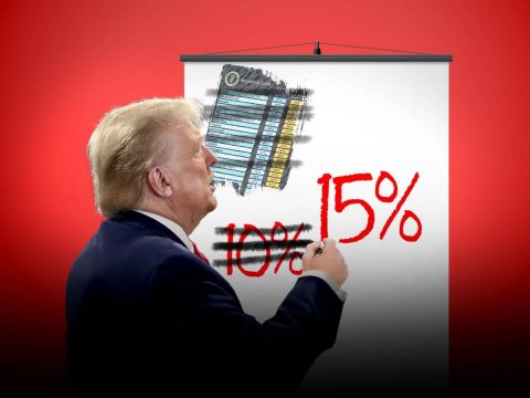 White Board, Man, Person. Text: 15% 10%