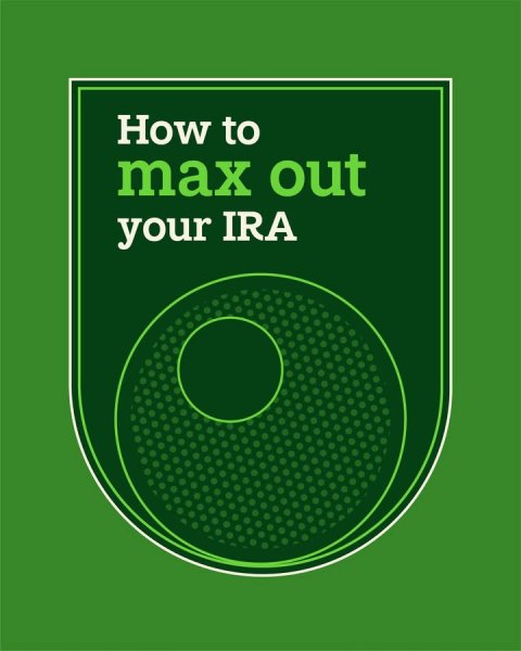 Advertisement, Poster, Book. Text: How to max out your IRA