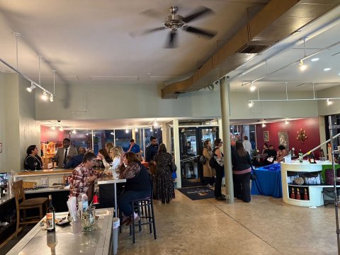 Restaurant, Cafeteria, Person.
