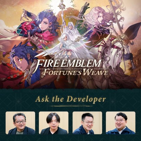 Book, Publication, Comics. Text: FIRE EMBLEM FORTUNE'S WEAVE Ask the Developer