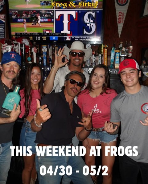 Ring, Sunglasses, People. Text: CUBS CHICAGO HIS SEVENTH OF T M KONA W OLITO THIS WEEKEND AT FROGS 04/30 - 05/2