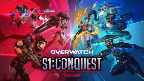 Book, Comics, Person. Text: OVERWATCH S1:CONQUEST REIGN TALON