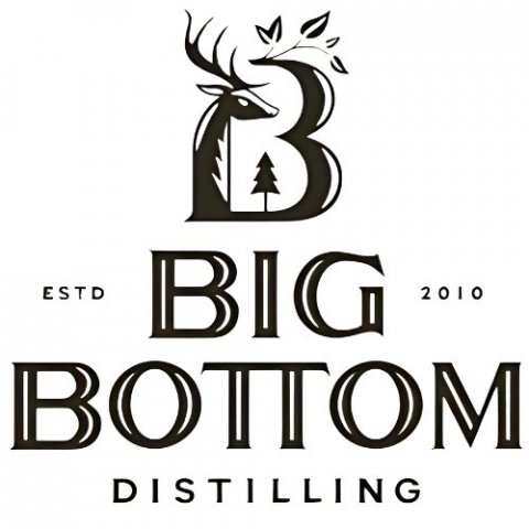 Stencil, Book, Publication. Text: ESTD BIG 2010 BOTTOM DISTILLING