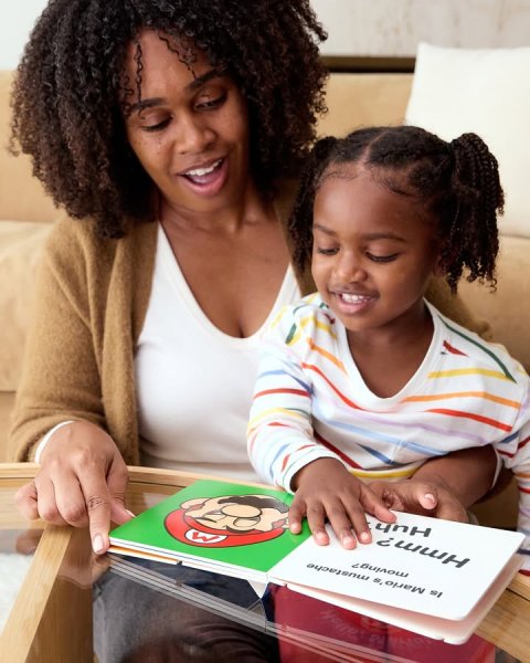 Child, Female, Person. Text: Hmm? Huh