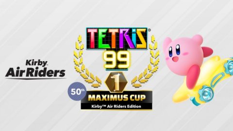 Logo, Dynamite, Piggy Bank. Text: Kirby AirRiders 66 50th MAXIMUS CUP Kirby™ Air Riders Edition