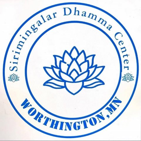 Logo, Emblem, Disk. Text: Dhamma Center Sirimingalar