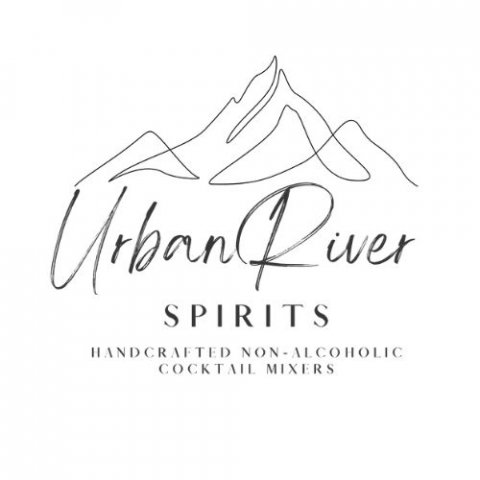 Handwriting, Text, Calligraphy. Text: SPIRITS HANDCRAFTED NON-ALCOHOLIC COCKTAIL MIXERS