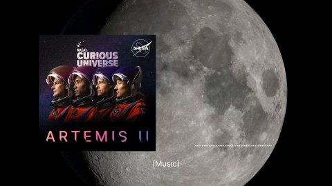 Nature, Night, Moon. Text: CURIOUS UNIVERSE [Music]