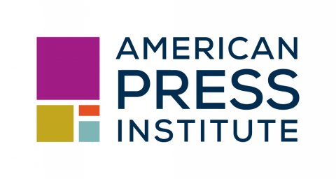 Logo, Text, Dynamite. Text: AMERICAN PRESS INSTITUTE