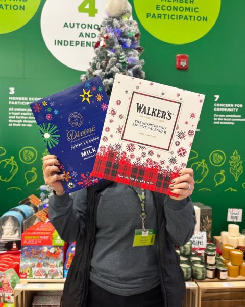 Advertisement, Person, Poster. Text: EMBER 4 ECONOMIC ATION PARTICIPATION AUTONO AND INDEPEND 3 7 MEMBER ECO CONCERN FOR WALKER'S COMMUNITY . legal equity THE SHORTBREAD through shoppin ADVENT CALENDAR ADVENT CALENDAR SMOOTH MILK Gift! 100