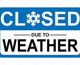 License Plate, Scoreboard, Text. Text: CL SED DUE TO WEATHER