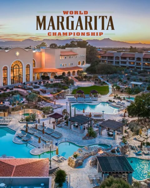 Pool, Swimming Pool, Resort. Text: WORLD MARGARITA CHAMPIONSHIP