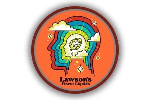 Logo, Badge, Ketchup. Text: Lawson's Finest Liquids