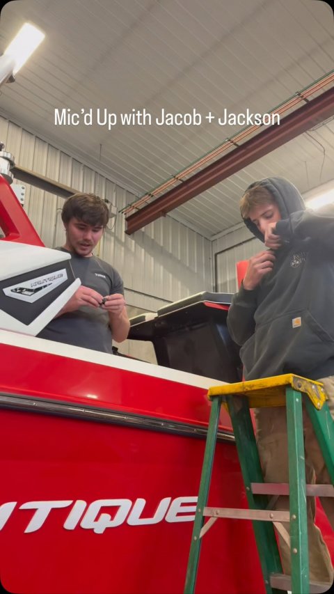 Adult, Man, Person. Text: Mic'd Up with Jacob + Jackson TIQUE