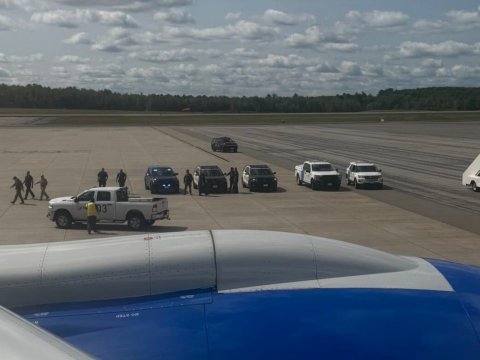 Pickup Truck, Airport, Person. Text: 03