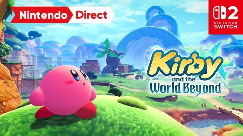 Person, Advertisement, Water. Text: Nintendo Direct NINTENDO SWITCH Kirby and the World Beyond