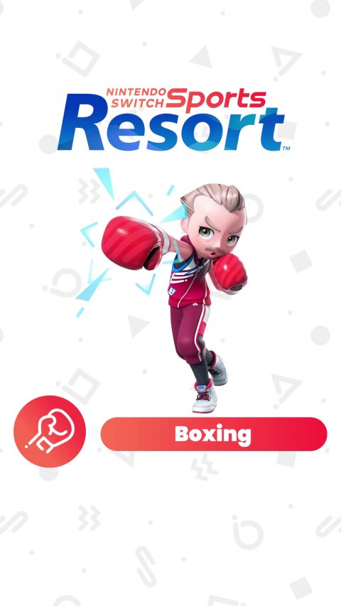 Child, Girl, Person. Text: NINTENDO SWITCH TM Resort Sports Boxing