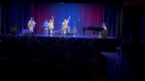Stage, Concert, Person.