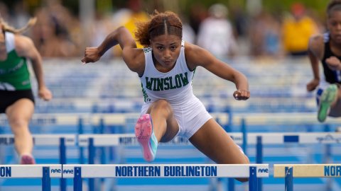 Hurdle, Person, Child. Text: ON NORTHERN BURLINGTON NOR