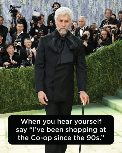 Adult, Person, Woman. Text: When you hear yourself say "I've been shopping at the Co-op since the 90s."