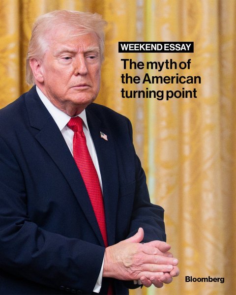 People, Tie, Finger. Text: WEEKEND ESSAY The myth of the American turning point Bloomberg