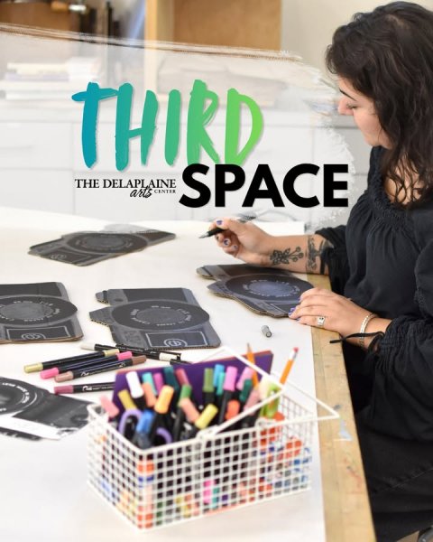 Adult, Person, Woman. Text: THIRD THE DELAPLAINE arts CENTER SPACE