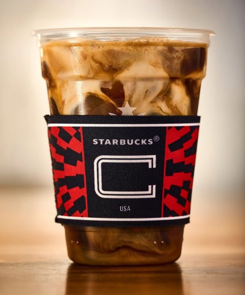 Cup, Ice Cream, Disposable Cup. Text: STARBUCKS USA
