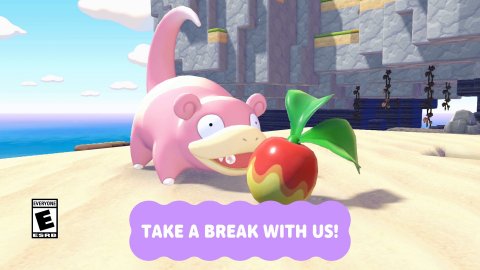 Snowman, Winter, Game. Text: E TAKE A BREAK WITH US!