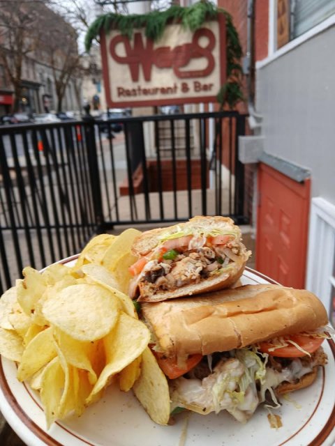 Food Presentation, Burger, Person.