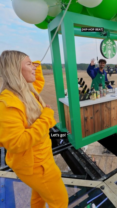 Coat, Person, Woman. Text: Let's go!