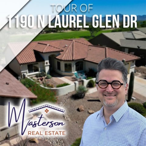 Villa, Photography, Neighborhood. Text: TOUR OF 1190 N LAUREL GLEN DR