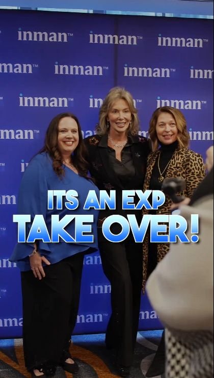 Adult, Person, Woman. Text: inman™ inman™ inman™ man™ inman™ inman™ inm inman™ in inman™ man™ inm m ITS AN EXP TAKE OVER! an TM inn ma