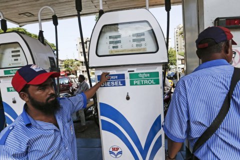 Machine, Man, Person. Text: DIESEL PETROL HP