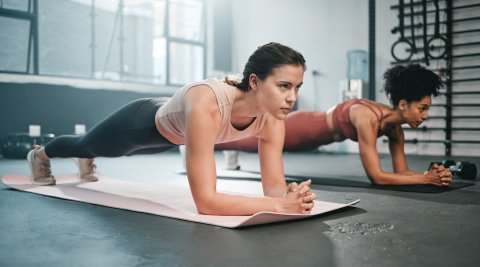 Person, Plank Exercise, Woman.