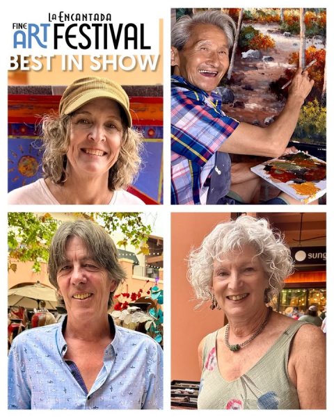 Photography, Portrait, Collage. Text: LA ENCANTADA FINE ART FESTIVAL sung