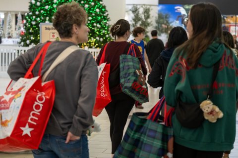 Person, Shopping, Handbag. Text: mac