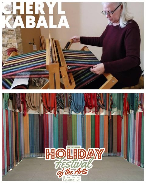 Adult, Person, Woman. Text: CHERYL KABALA HOLIDAY Festival of the Arts CELEBRATION