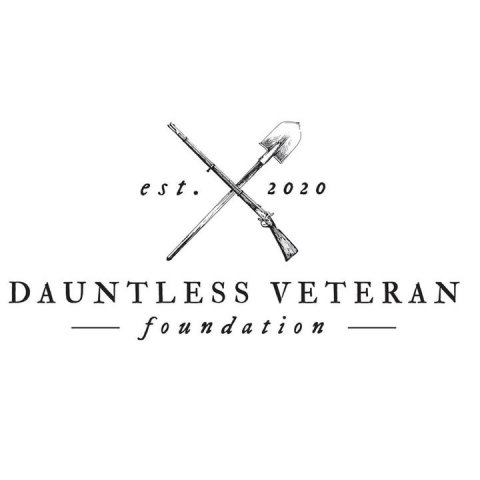 Sword, Gun, Baton. Text: est. 2020 DAUNTLESS VETERAN - foundation
