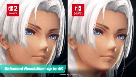 Adult, Person, Woman. Text: 2 SWITCH SWITCH Enhanced Resolution-up to 4K