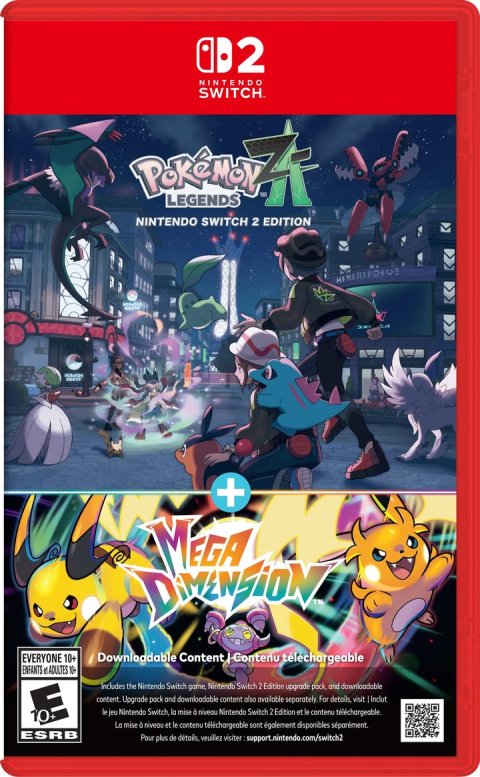 Person, Comics, QR Code. Text: NINTENDO LEGENDS NINTENDO SWITCH 2 EDITION + AMEGA EVERYONE 10+ Downloddable Content Contenu téléchargeable includes the Nintendo Switch game, Nintendo Switch 2 Edition upgrade pack, and downloadable content. Upgrade pack and downloadable content also available separately. For details, visit Indut le jeu Nintendo Switch, lo mise à niveau Nintendo Switch 2 Edition et le contenu téléchargeable. La mise à niveau et le contenu téléchargeable sont également disponibles séparément. ESRB Pour plus de détails, veuillez