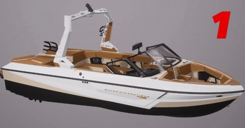 Vehicle, Yacht, Boat. Text: 1
