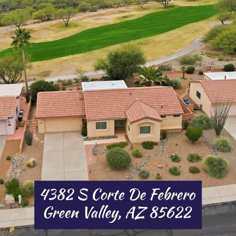 Outdoors, Building, Housing. Text: 4382 S Corte De Febrero Green Valley, AZ 85622