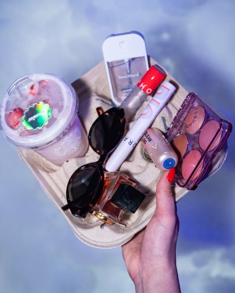 Cosmetics, Lipstick, Pill. Text: touchland GLEAM