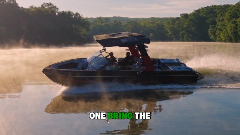 Watercraft, Boat, Person. Text: ONE BRING THE